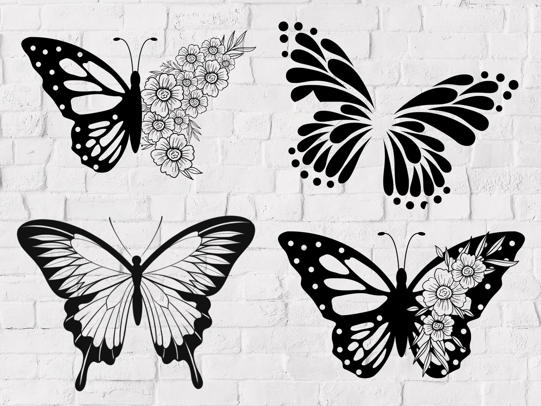 ArtStation - Butterfly SVG Bundle, Butterfly PNG, Butterfly Silhouette ...