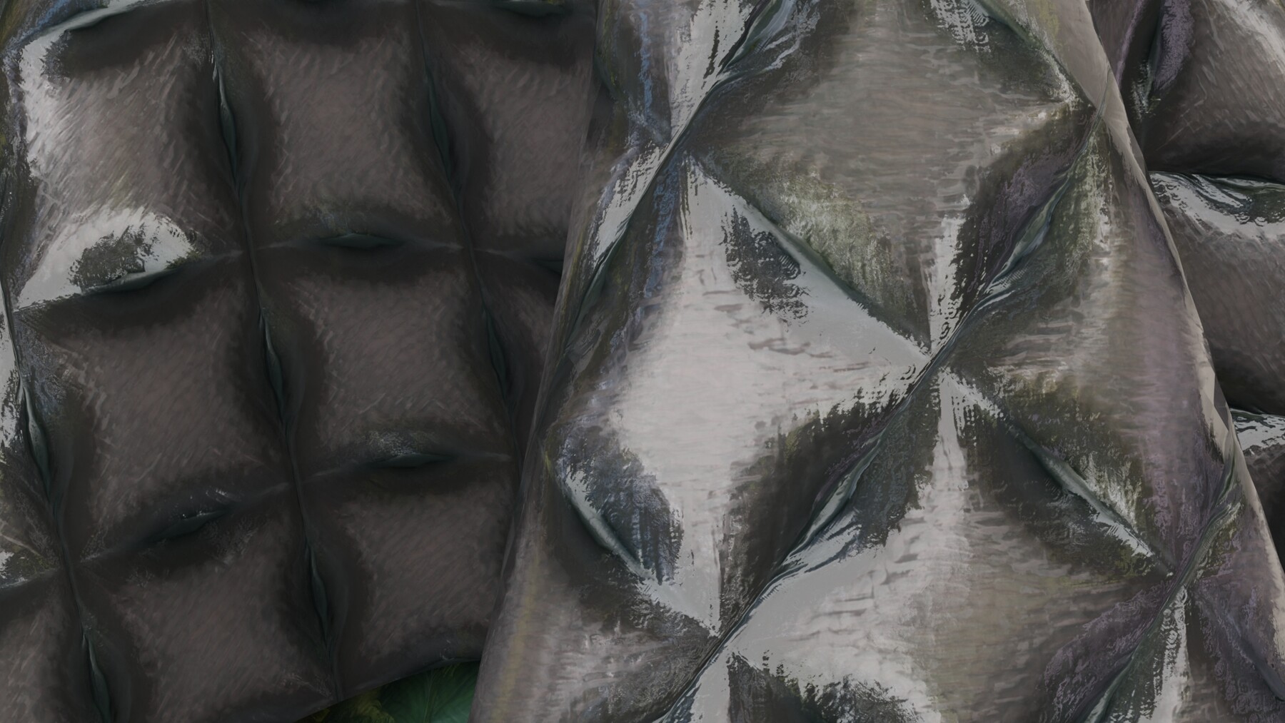 Quilted Grey Leather PBR Texture