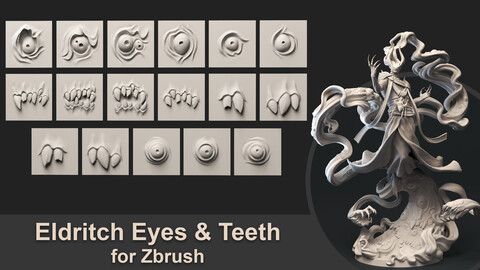 Eldritch Eyes/Teeth for Zbrush