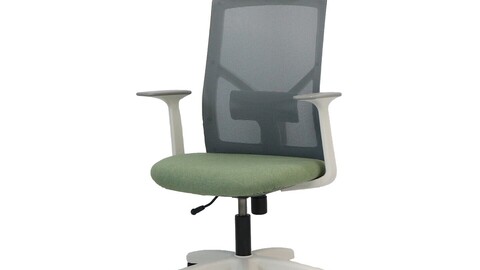 STC10 white frame computer mesh office chair