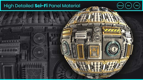 High Detailed Sci-Fi Panel Material