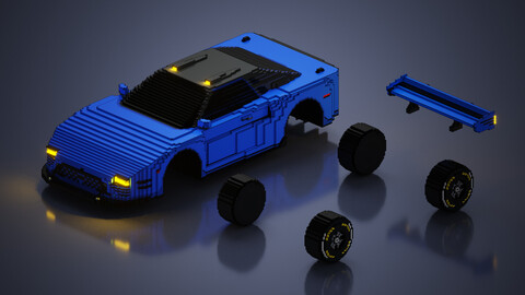 VOXEL RACING CAR ASSETS