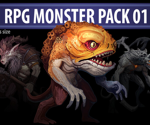 ArtStation - RPG Monster Pack 01 | Game Assets