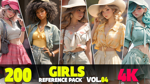 200 4K Girls Reference Pack Vol.04