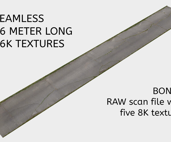 ArtStation - real 16 meter seamless concrete road - gameready | Game Assets