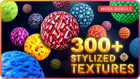 300+ Hand Painted Textures - Mega Bundle Part 1