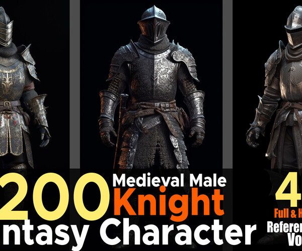 ArtStation - +200 Medieval Male Knight (Fantasy Character) Vol.01 | Vol ...