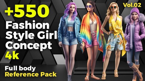 +550 Fashion Style Girl Concept  (4K)  Vol_02