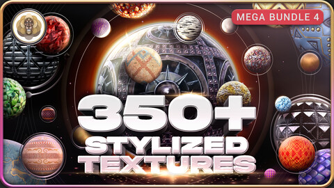 350+ Stylized Textures - Mega Bundle 4