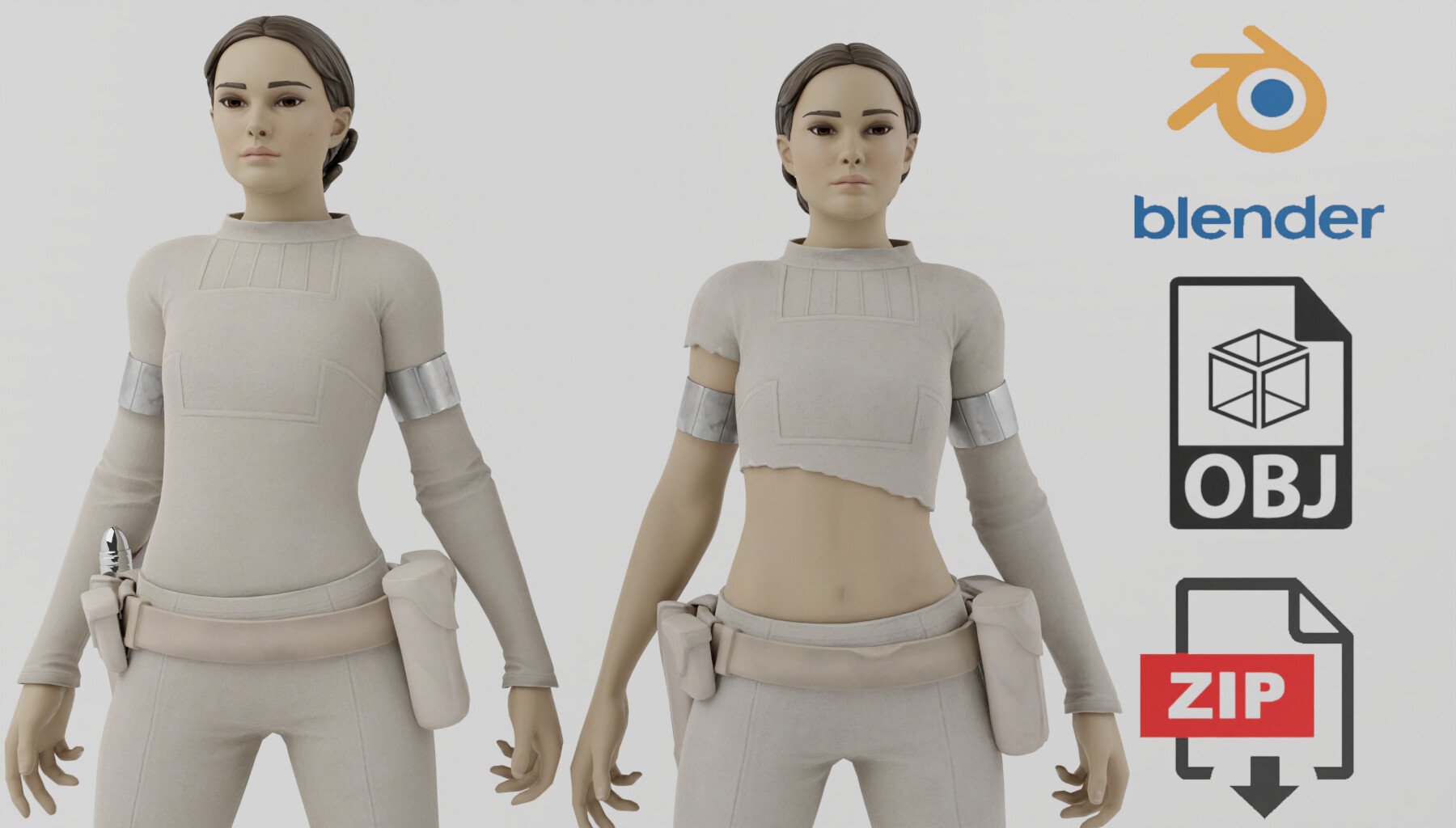 ArtStation - Padme Amidala Star Wars Textured Rigged | Resources