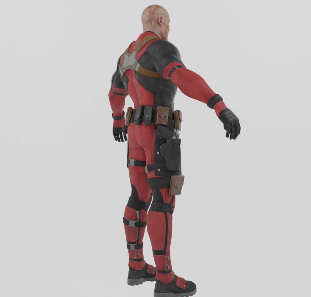 ArtStation - Deadpool Maskless Textured Rigged | Resources