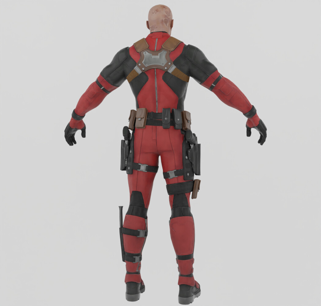 ArtStation - Deadpool Maskless Textured Rigged | Resources