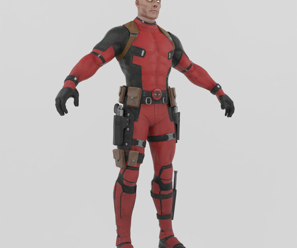 ArtStation - Deadpool Maskless Textured Rigged | Resources