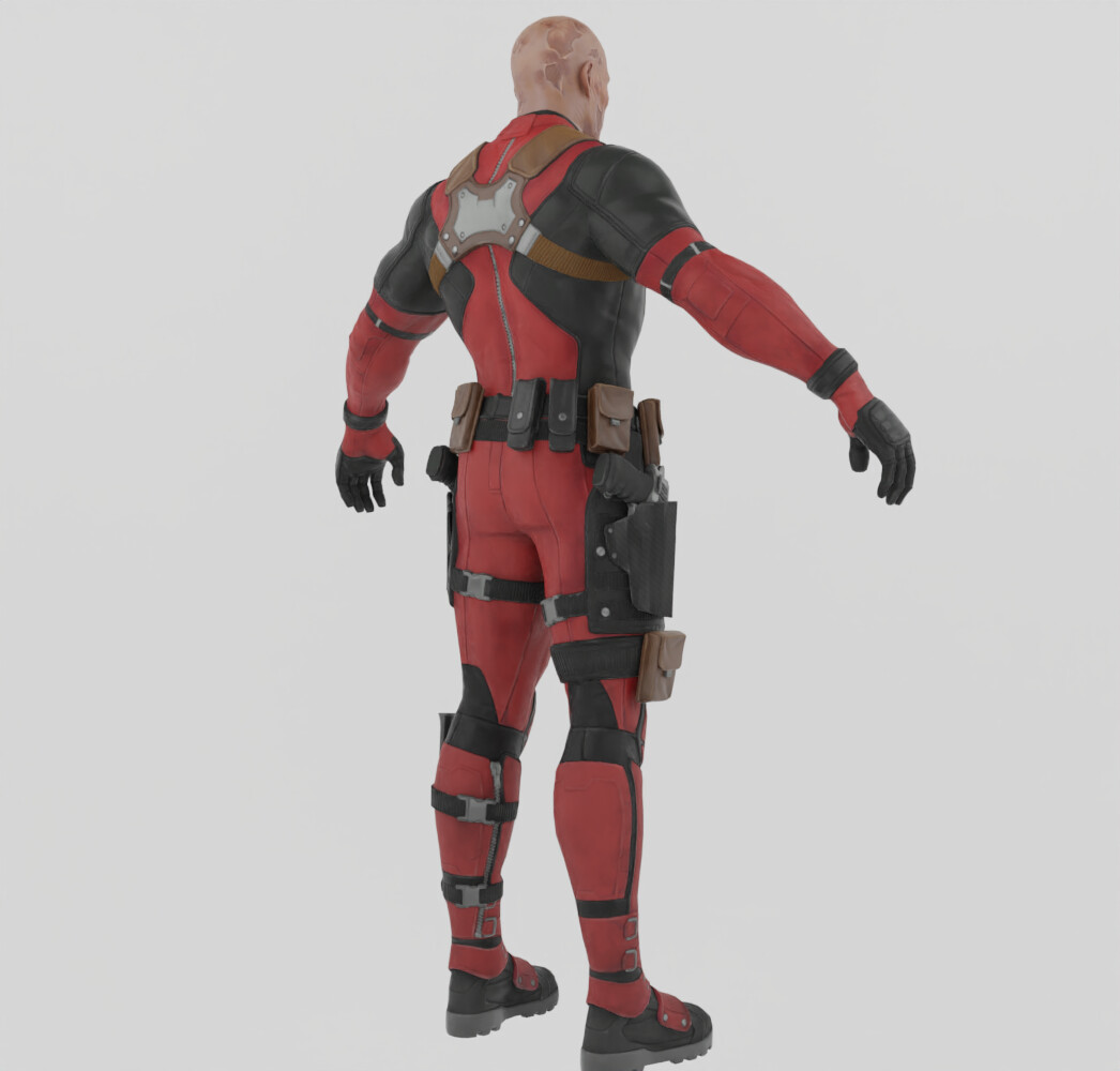 ArtStation - Deadpool Maskless Textured Rigged | Resources