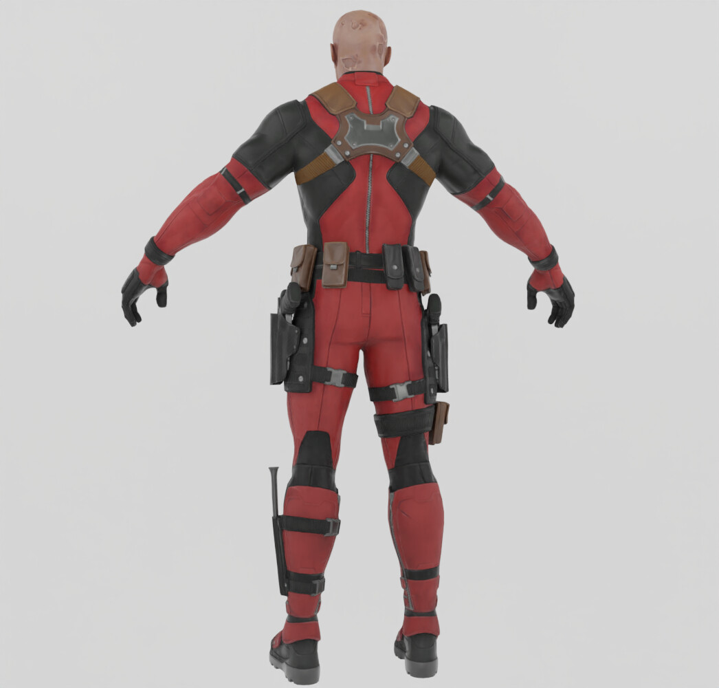 ArtStation - Deadpool Maskless Textured Rigged | Resources