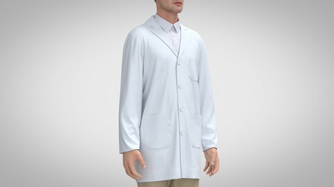 Lab Coat 2, Marvelous Designer, Clo + obj, fbx