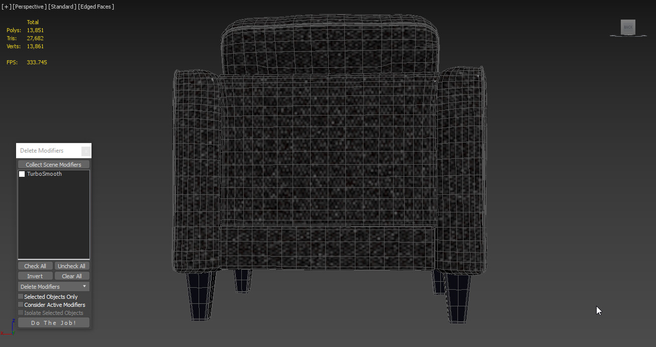 ArtStation - Benjara Fabric Upholstered Chair 3D Model | Resources