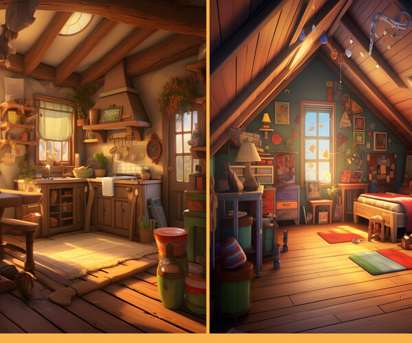 ArtStation - 606 Stylized Interior References | Artworks