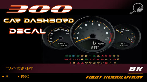 300 car dashbord decal