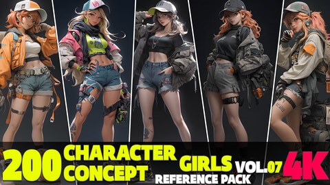 200 4K Character-Concept Reference Pack Vol.07