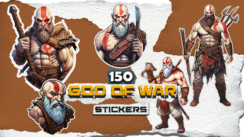 150 God of War Stickers (4k)