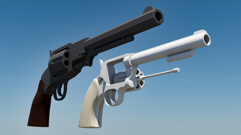 Stylish Gunslinger Revolver`s (3D Model)