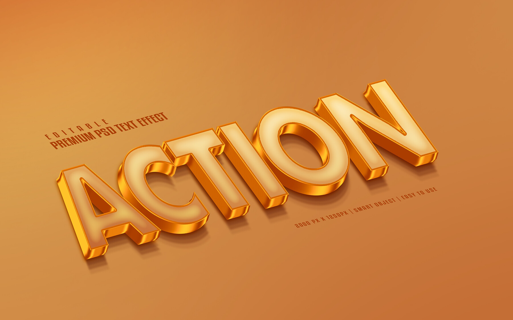 ArtStation - 3D Action. PSD fully editable text effect. Layer style PSD ...