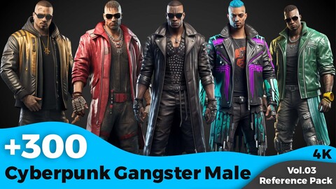 +300 Cyberpunk Gangster Male Concept (4K)