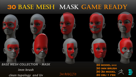 30 mask base mesh & Imm brush