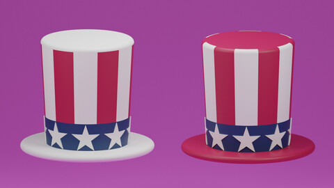 Cartoon Uncle Sam Top Hat