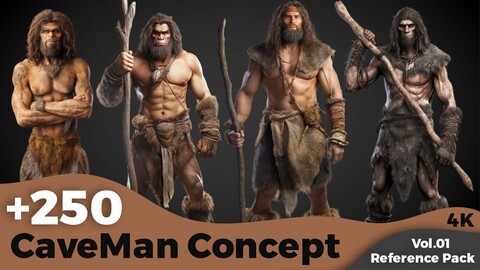 +250 Cave Man Concept (4k)