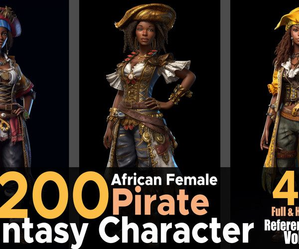 ArtStation - +200 African Female Pirate (Fantasy Character) Vol.04 | 4K ...