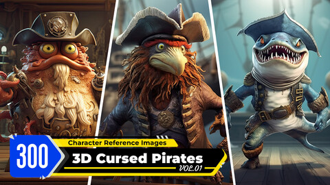 3D Cursed Pirates VOL.01 | 4K Reference Images