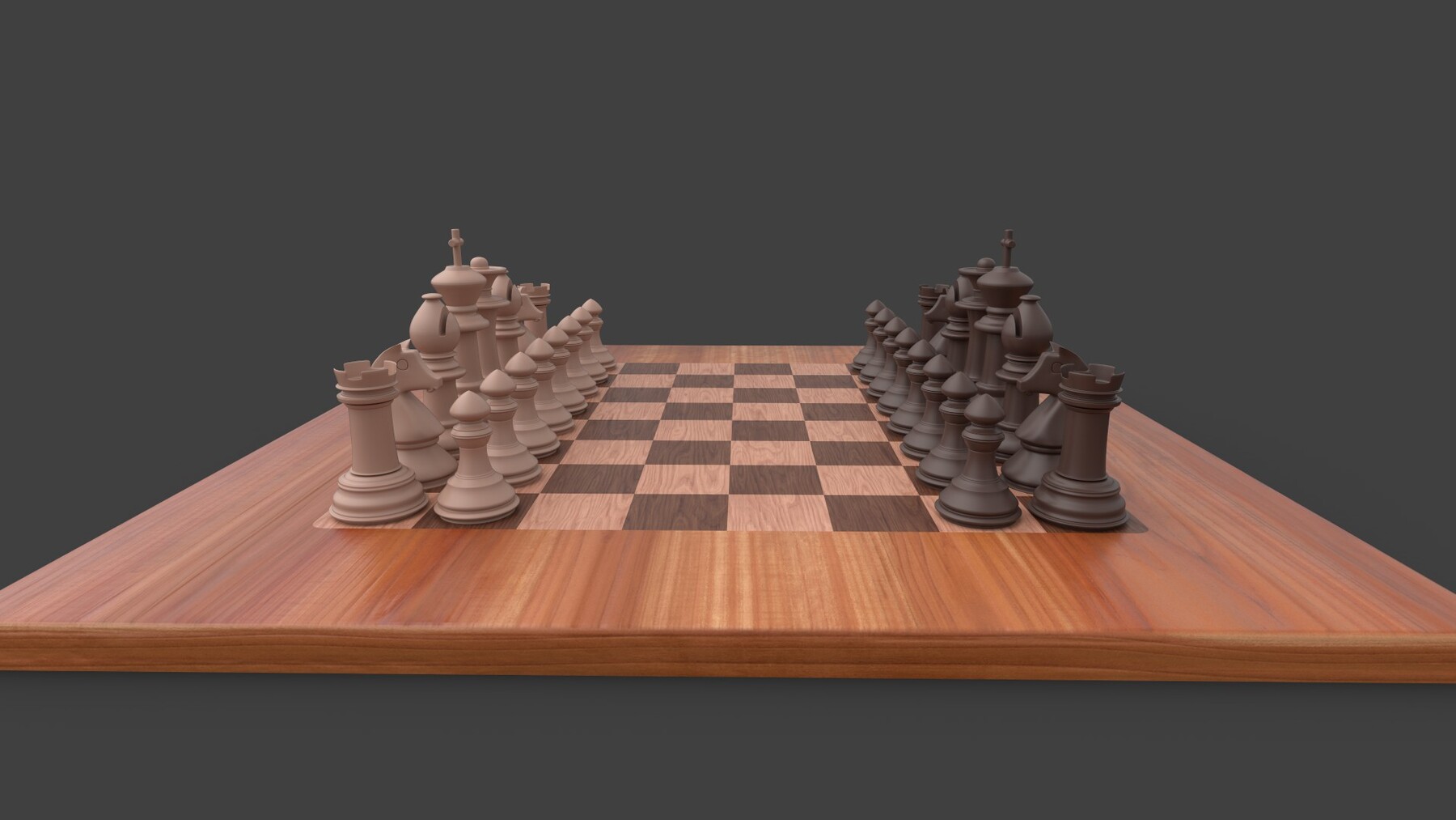 Playing Wooden Chess - Free 3D Model by Namora2003