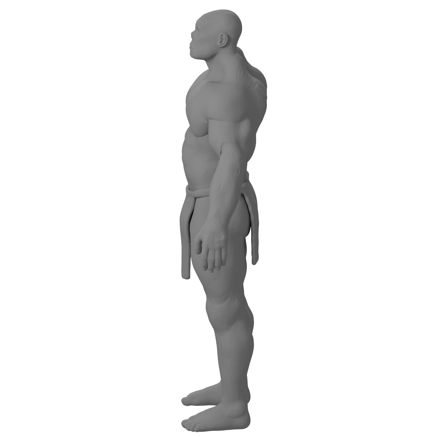 Troll Face and Posing Body 3D model 3D printable