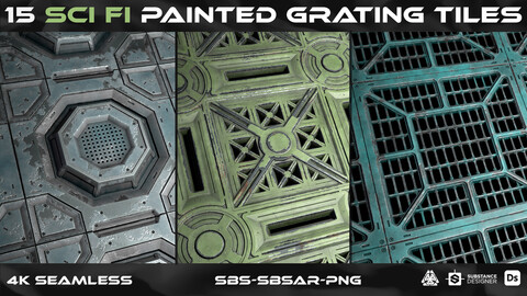 15 sci fi painted grating tiles