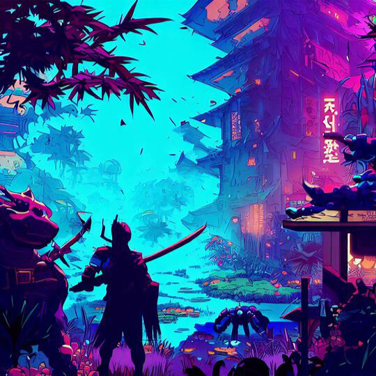 ArtStation - Cyberpunk Ninja Wonderland | Artworks