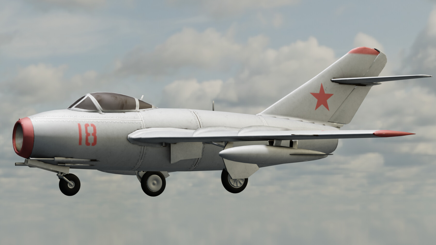 ArtStation - MIG 15 Flight 3D model | Game Assets