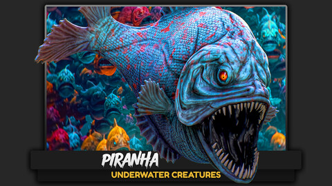 The Piranha | Low poly Fish | Ocean predator | Pirana 3d model art by Existence