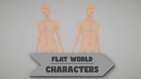 Flat World - Base Characters - Rigged