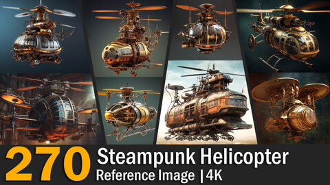 ArtStation - Steampunk Helicopter | Reference Images | 4K | Artworks