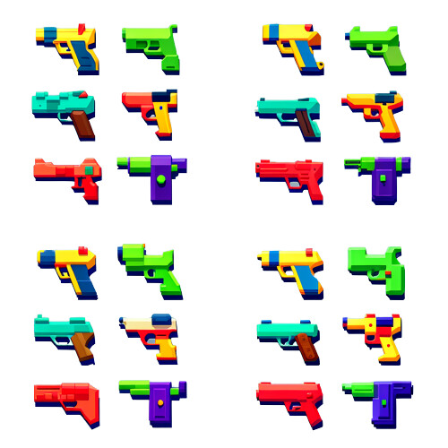 ArtStation - Children Style Gun Sprites | Game Assets