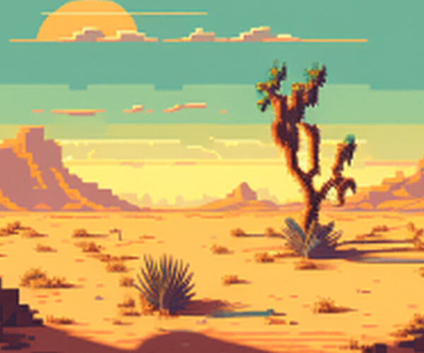 ArtStation - Pixel Art Deserts | Game Assets