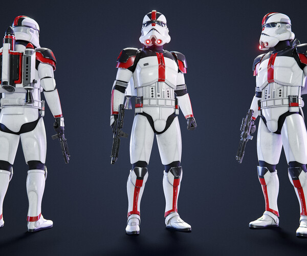 ArtStation - Phase 3 Clone Troopers | Game Ready Models | Game Assets