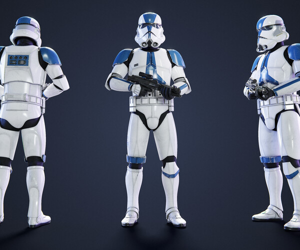 ArtStation - Phase 3 Clone Troopers | Game Ready Models | Game Assets