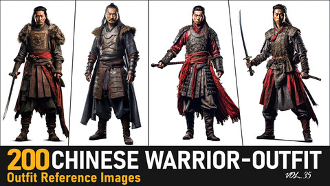 Chinese Warrior Outfit VOL.35|4K Reference Images