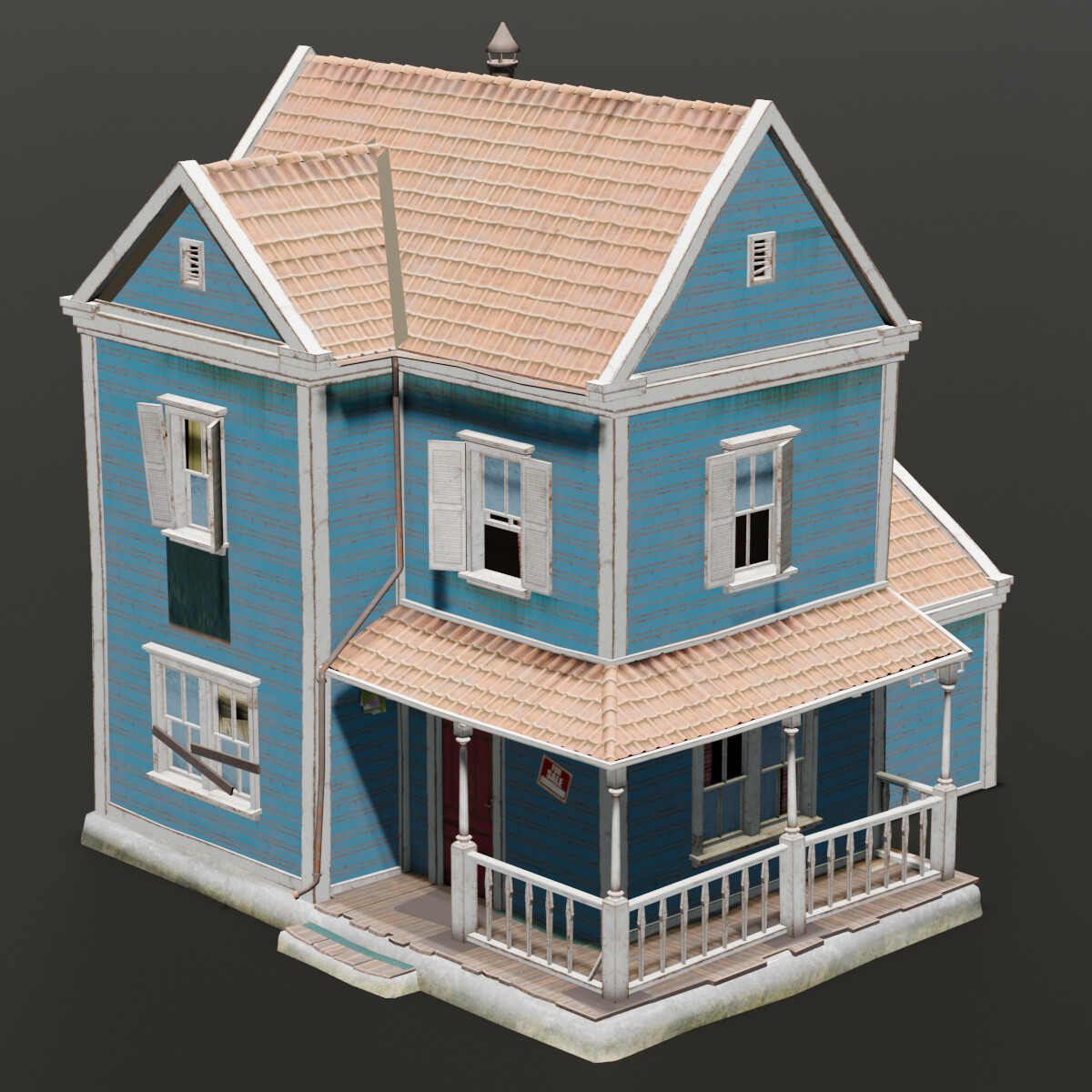 Artstation House 3d Model Game Assets