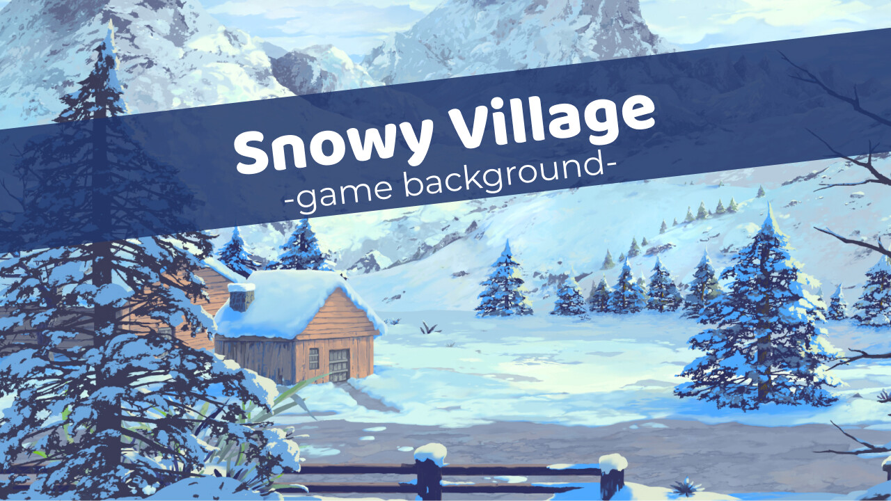 snowy village wallpaper