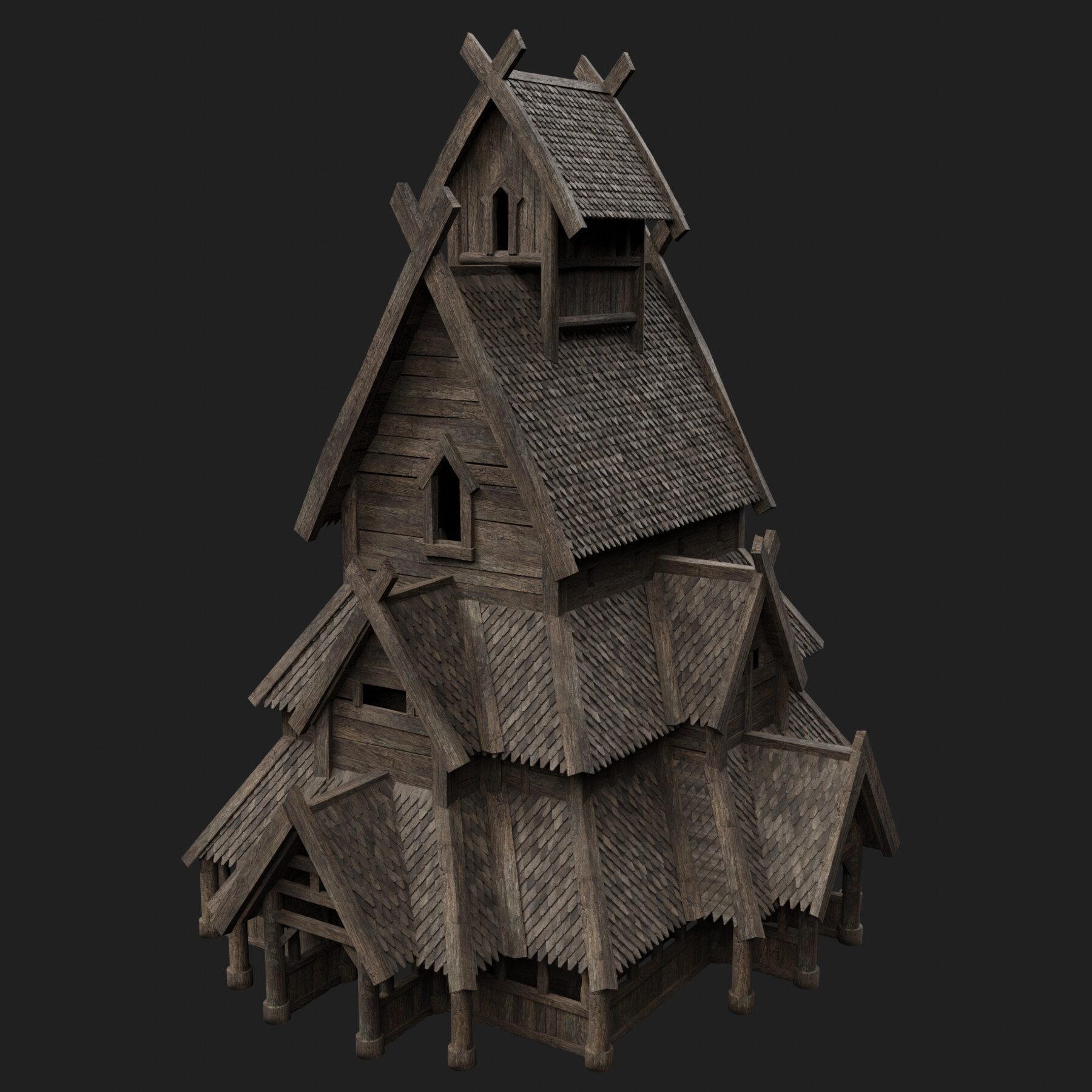 ArtStation - VIKING WOODEN NORSE CHURCH GOTHIC TEMPLE AAA COLLECTION ...