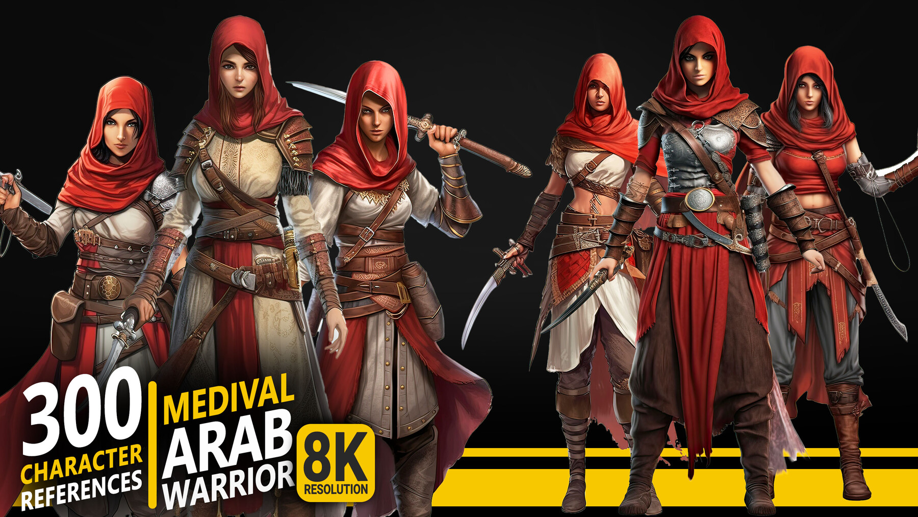 ArtStation - 300 Medival Arab Warrioir - Character References, 8K  Resolution